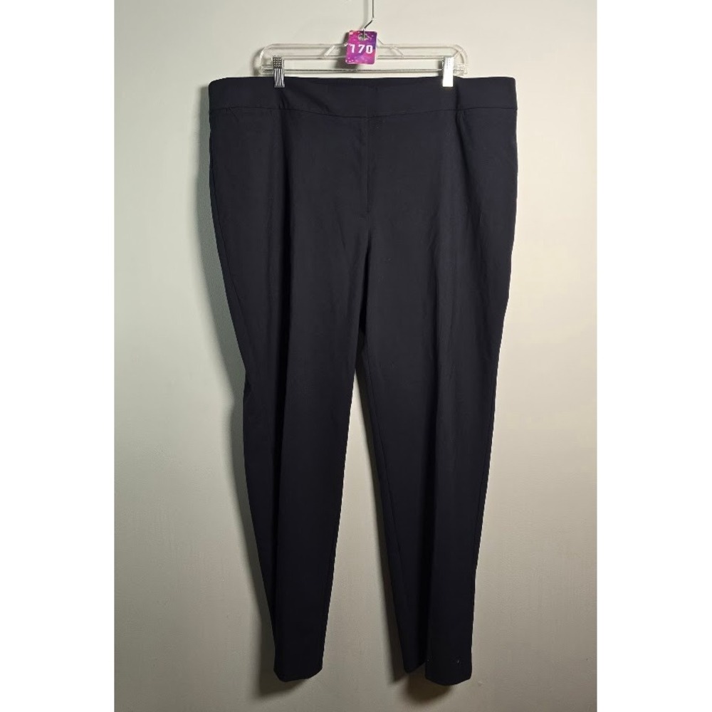 The Limited Womens Dress Pants Navy Blue Stretch Straight Leg Trousers Plus 18W